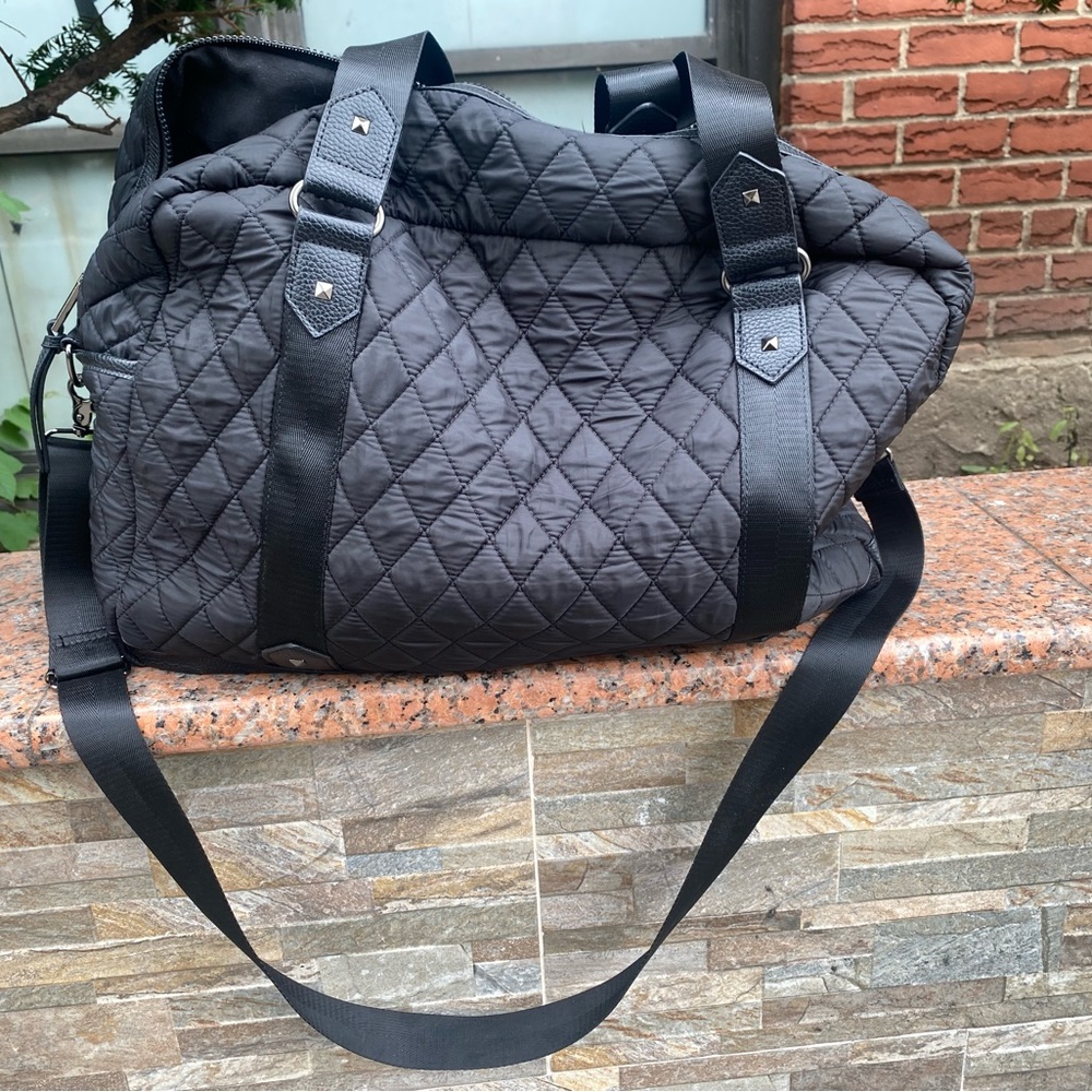 CYNTHIA ROWLEY DUFFLE CROSSBODY QUILTED GYM WEEKENDER TRAVEL SPORTY Bag VEGAN